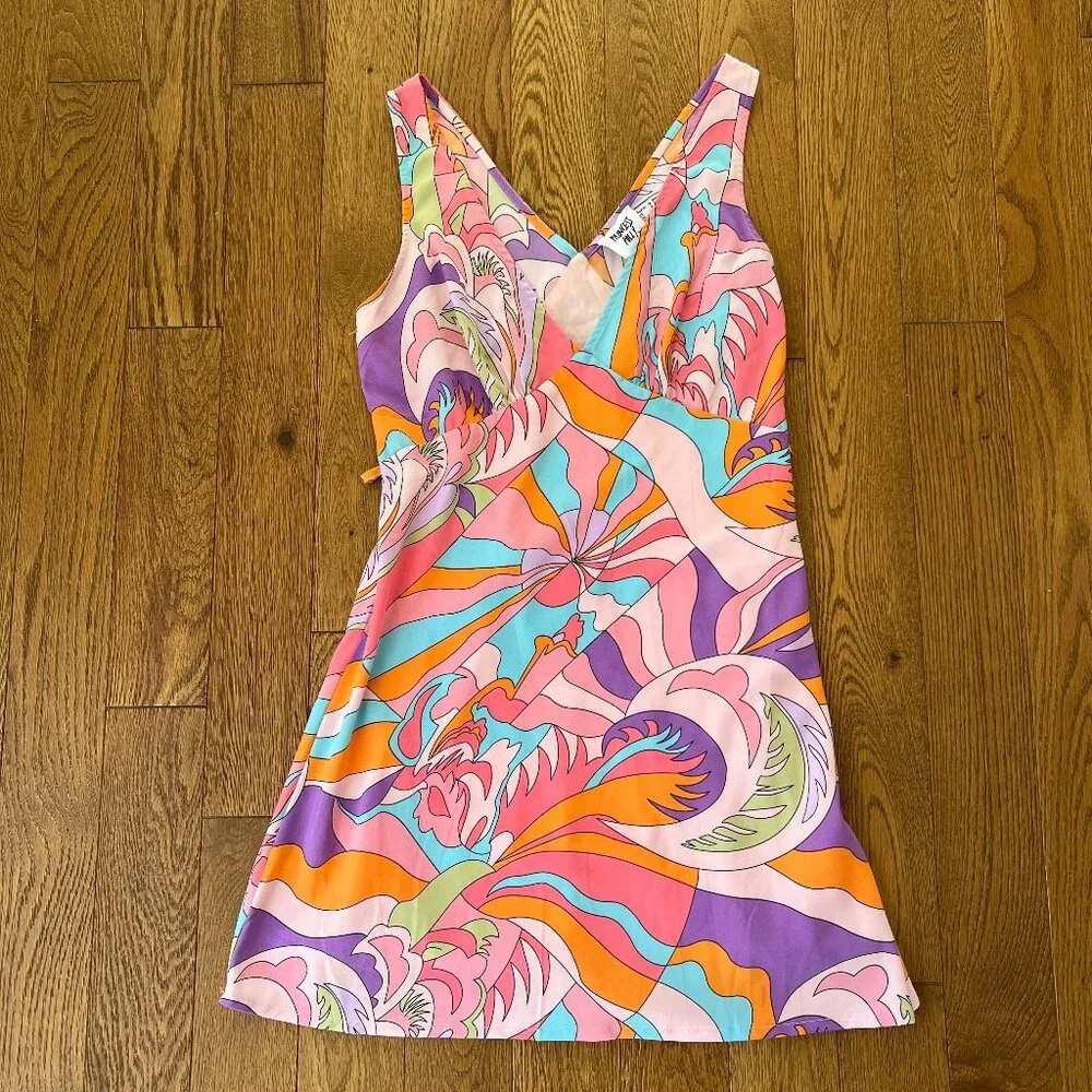Princess Polly Multi-Color Psychedelic Mini Dress